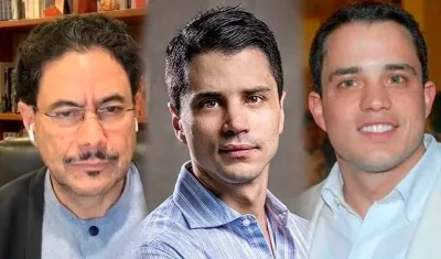 Senador Iván Cepeda y Tomás y Jerónimo Uribe.