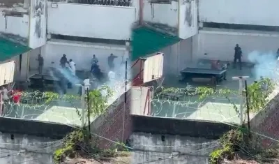 Momento de los enfrentamientos en la cárcel de Villahermosa. 