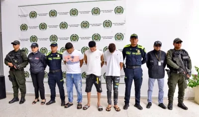 Ronald José Charri Vargas, Andrés Alberto Escobar Camargo y Adrián Camilo Calvo Tonson.