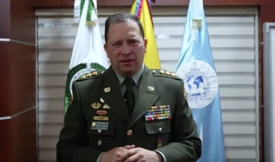 Mayor General Carlos Triana, director de la Policía Nacional. 