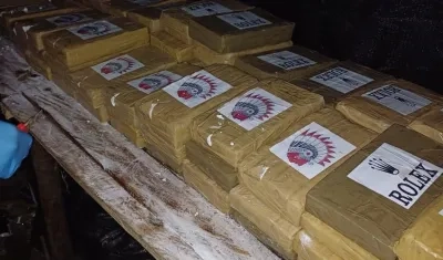 Cocaína marcadas como ‘Piel Roja’ y ‘Rolex