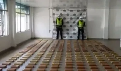 La cocaína incautada por la Policía en Cartagena. 