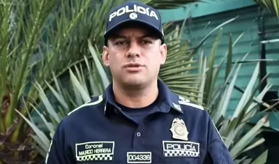 El comandante de la Policía en Cundinamarca, coronel Mauricio Herrera.
