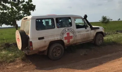 Vehículo de la CICR en una zona del Putumayo.