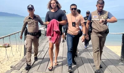 El español Daniel Sancho cuando fue capturado.