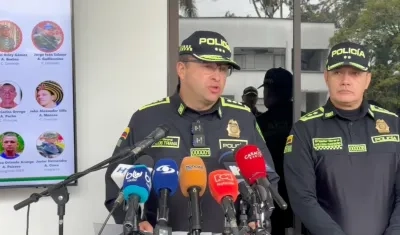 Mayor General Carlos Triana, Director de la Policía Nacional. 