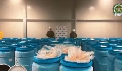 Una parte de la droga incautada.