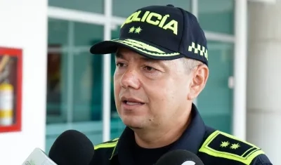 General Edwin Urrego, comandante de la Policía Metropolitana de Barranquilla. 