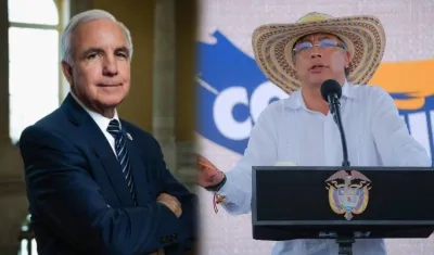 El representante a la Cámara de EE.UU., Carlos Giménez, y el Presidente Gustavo Petro.