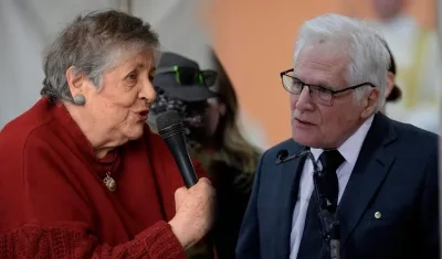 Gloria Gaitán y Miguel Uribe Londoño.