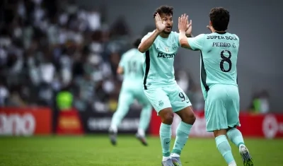 Luis Javier Suárez durante el partido.