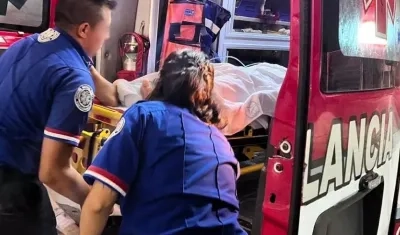 Ilustración de la ambulancia atacada