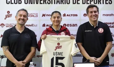  La presentación de Catalina Usme estrella del Universitario Deportes