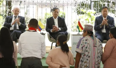 Luiz Inácio Lula da Silva, Gustavo Petro y Luis Arce.
