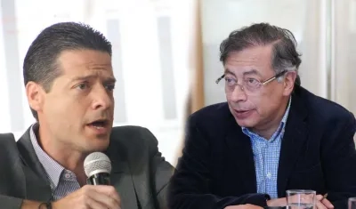 El senador Mauricio Gómez y el Presidente Gustavo Petro.