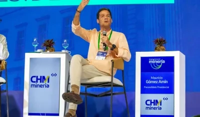 Mauricio Gómez en el Congreso de Minería.