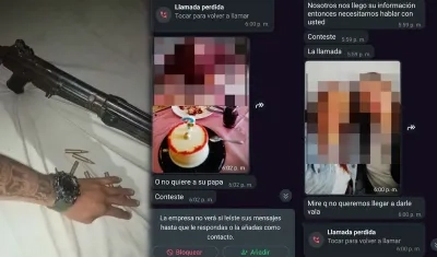 Mensajes con las amenazas