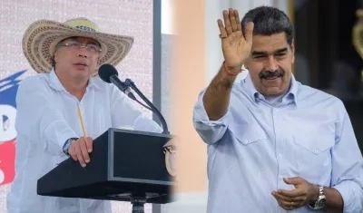 El Presidente Gustavo Petro y el mandatario venezolano Nicolás Maduro.