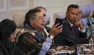 Presidente Petro durante Consejo de Ministros.