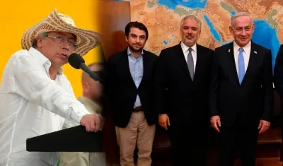 Petro, Gabriel Gilinski, Iván Duque y Benjamin Netanyahu.