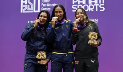 Podio de la prueba de velocidad individual. 