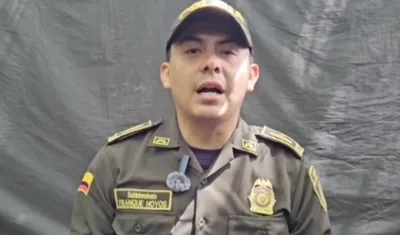 Franki Esley Hoyos Murcia, uno de los policías secuestrados. 