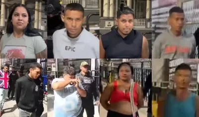 Los presuntos 'Costeños' capturados.