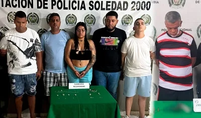 Los seis capturados.