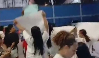 Plantón en la Penitenciaría El Bosque.