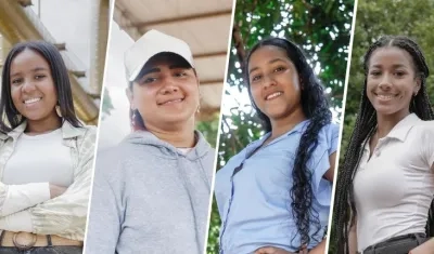 Cuatro de las jóvenes vinculadas.