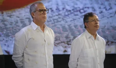 Alfredo Saade y Gustavo Petro.