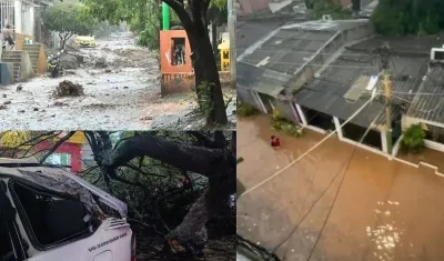 Imágenes de las afectaciones.