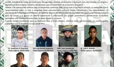 Secuestrados por las disidencia de las FARC.