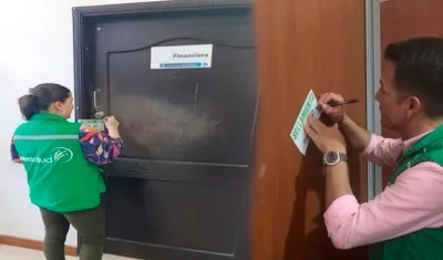 Imágenes de la intervención de la Supersalud ejecutada este martes.