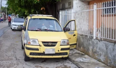 Taxi en mal estado.