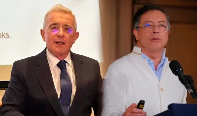 Álvaro Uribe Vélez y el Presidente Gustavo Petro.