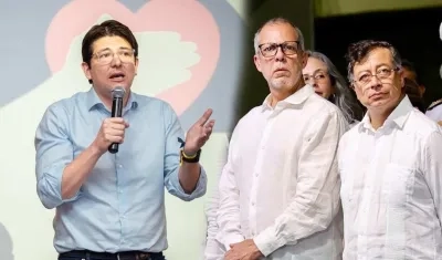 Miguel Uribe Turbay, Alfredo Saade y el Presidente Gustavo Petro.