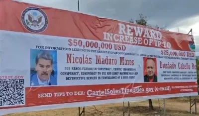 Valla ubicada en el municipio Villa del Rosario, Norte de Santander.