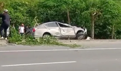 Vehículo del exbombero Edwin Cataño involucrado en el accidente el pasado 11 de julio. 