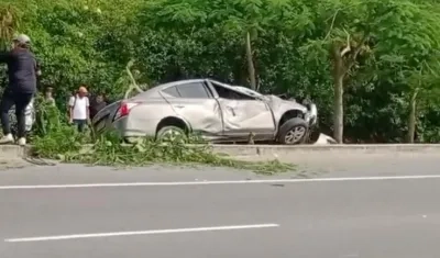Vehículo del exbombero Edwin Cataño involucrado en el accidente el pasado 11 de julio.