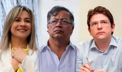 Vicky Dávila, Gustavo Petro y Miguel Uribe Turbay.