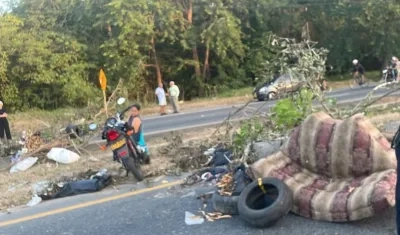 Bloqueos en Galapa.