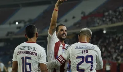 Javier Báez, autor de los goles de la victoria de Junior sobre Atlético.