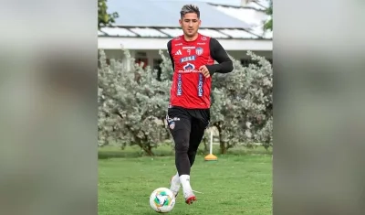 El paraguayo Guillermo Paiva, delantero del Junior. 