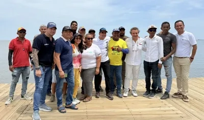 Pescadores de Puerto Mocho y la dirigencia de Barranquilla.