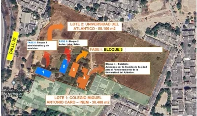 Planos de la sede de la Uniatlántico en Soledad. 