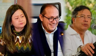María Fernanda Rojas, Antonio Sanguino y el Presidente Gustavo Petro.