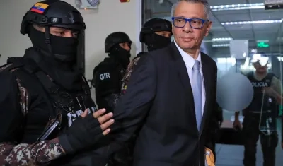 Exvicepresidente Jorge Glas, detenido por las autoridades ecuatorianas. 