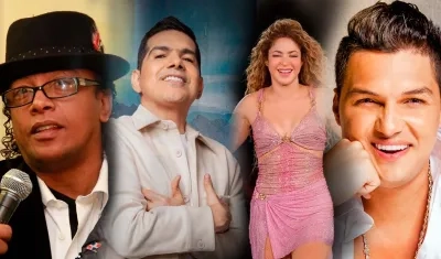 Artistas nominados en los premios. 