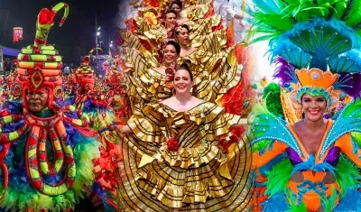 Carnaval de Río de Janeiro, Barranquilla y Curazao. 